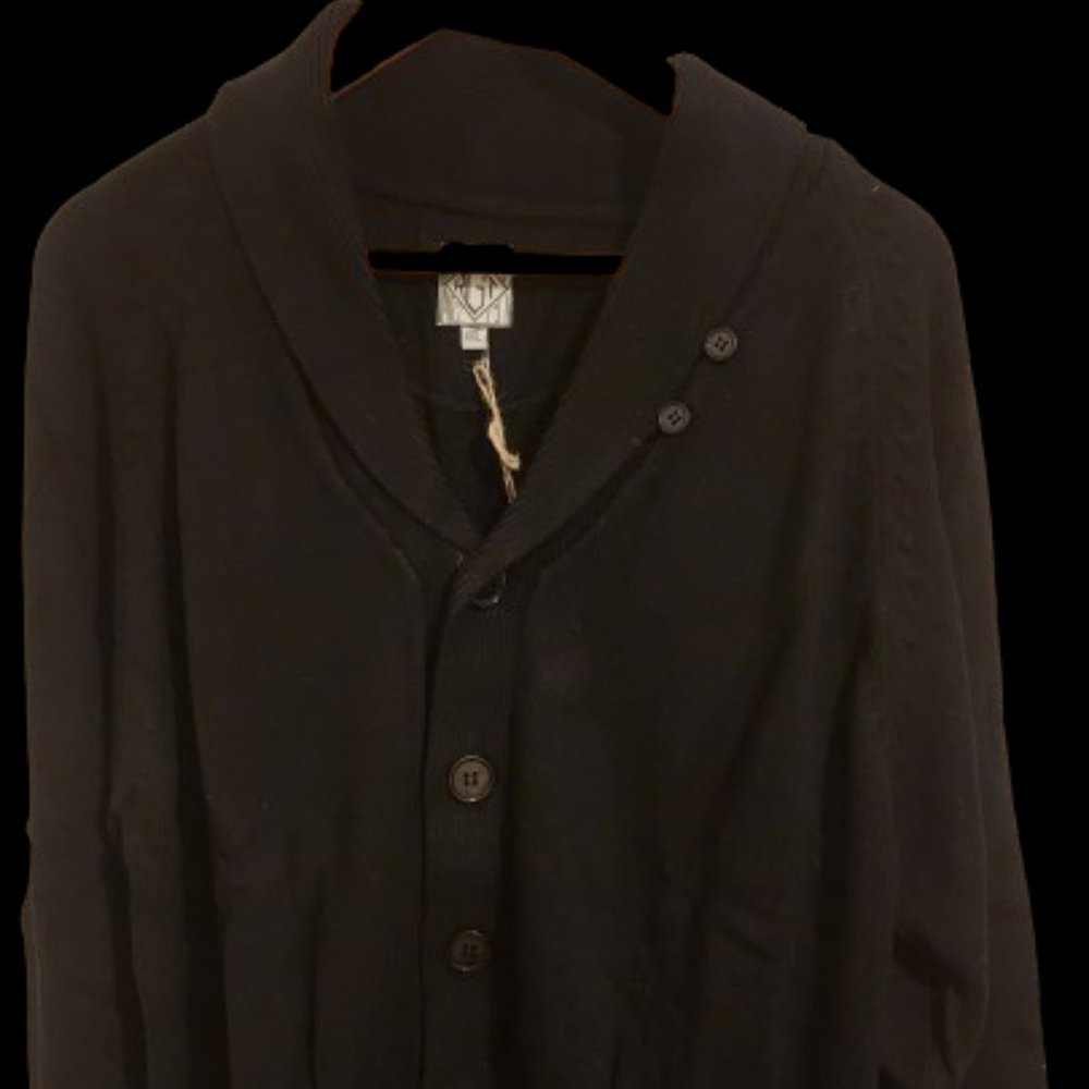 RGT Black Heavy Button-Up Cardigan (Size XXL)